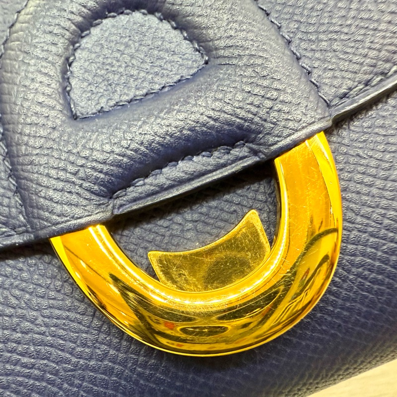 HERMES 73藍寶石epsom皮cherche mini斜背包-16