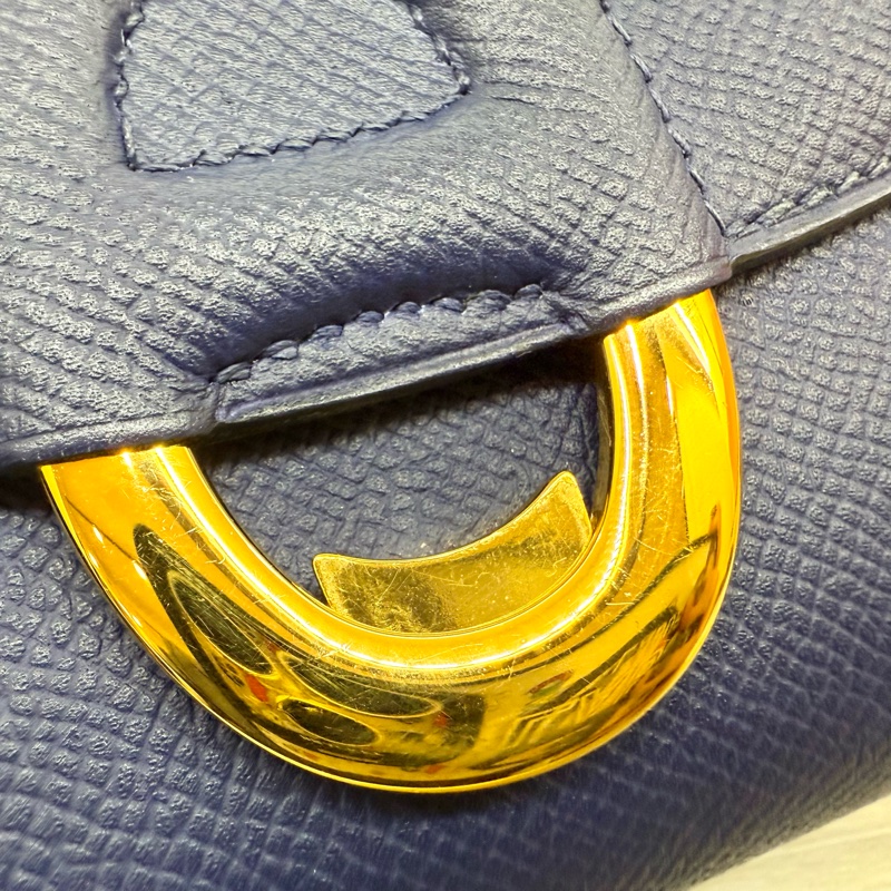 HERMES 73藍寶石epsom皮cherche mini斜背包-17