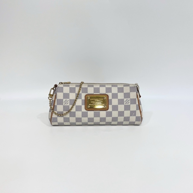 🕯️路易威登EVA白棋盤格LV白色棋盤格Damier Azur Eva鏈條斜背包N55214-6