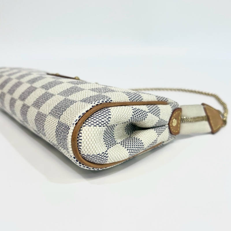 🕯️路易威登EVA白棋盤格LV白色棋盤格Damier Azur Eva鏈條斜背包N55214-13