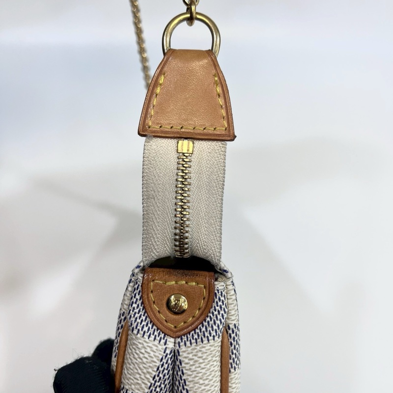 🕯️路易威登EVA白棋盤格LV白色棋盤格Damier Azur Eva鏈條斜背包N55214-14