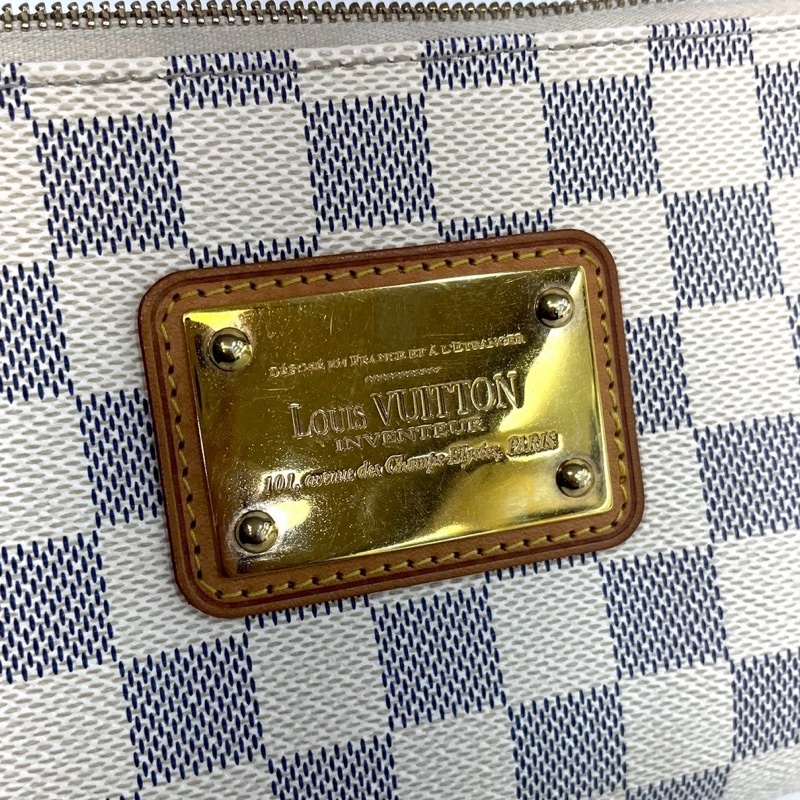 🕯️路易威登EVA白棋盤格LV白色棋盤格Damier Azur Eva鏈條斜背包N55214-16