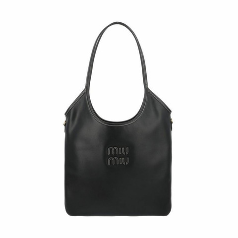 MIU MIU Logo Ivy 皮革手提包 5BG231 2CRW F0002