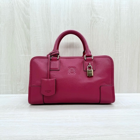 Loewe紅色牛皮Amazona手提小號