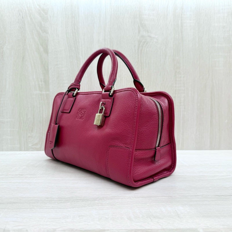 Loewe紅色牛皮Amazona手提小號-2