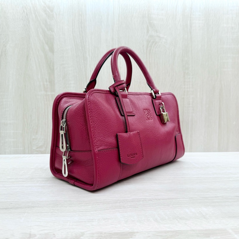 Loewe紅色牛皮Amazona手提小號-3