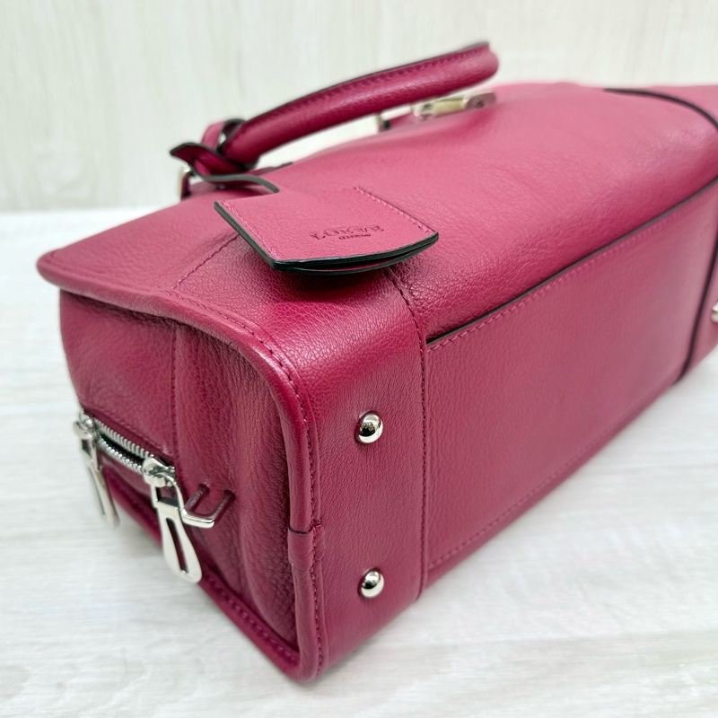 Loewe紅色牛皮Amazona手提小號-6