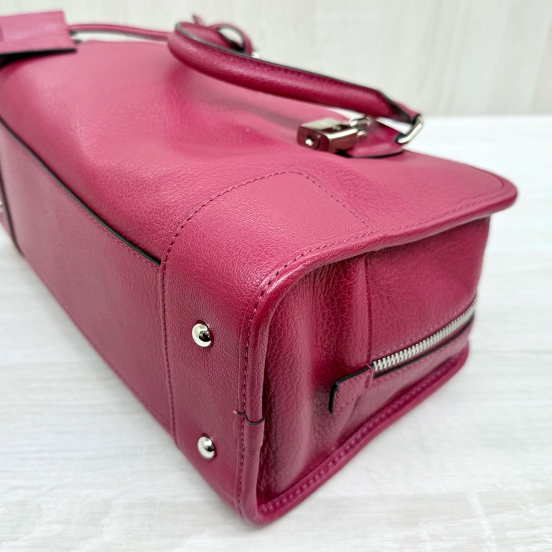 Loewe紅色牛皮Amazona手提小號-7