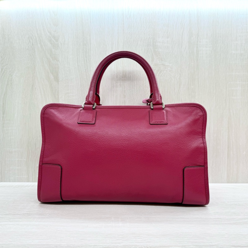 Loewe 紅色山羊皮Amazona大號手提包-1
