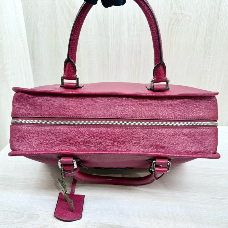 Loewe 紅色山羊皮Amazona大號手提包-6