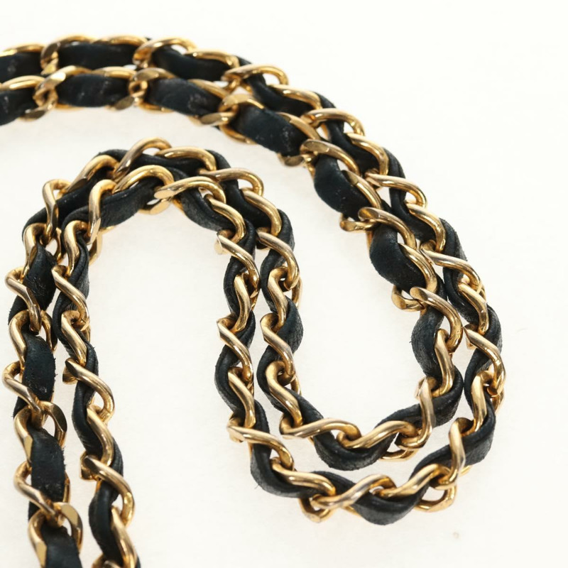 【日本直送】香奈兒 Matelasse 25 雙蓋鏈條包，羊皮材質，黑色，金色雙C標誌，正品編號 158003SAV-6