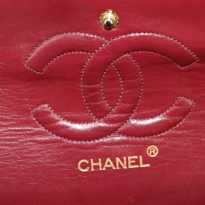 【日本直送】香奈兒 Matelasse 25 雙蓋鏈條包，羊皮材質，黑色，金色雙C標誌，正品編號 158003SAV-19