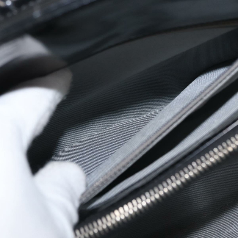 【日本直送】香奈兒 Boy Chanel 鏈條肩背包 皮革 黑色 銀色 CC Auth bs31910-25