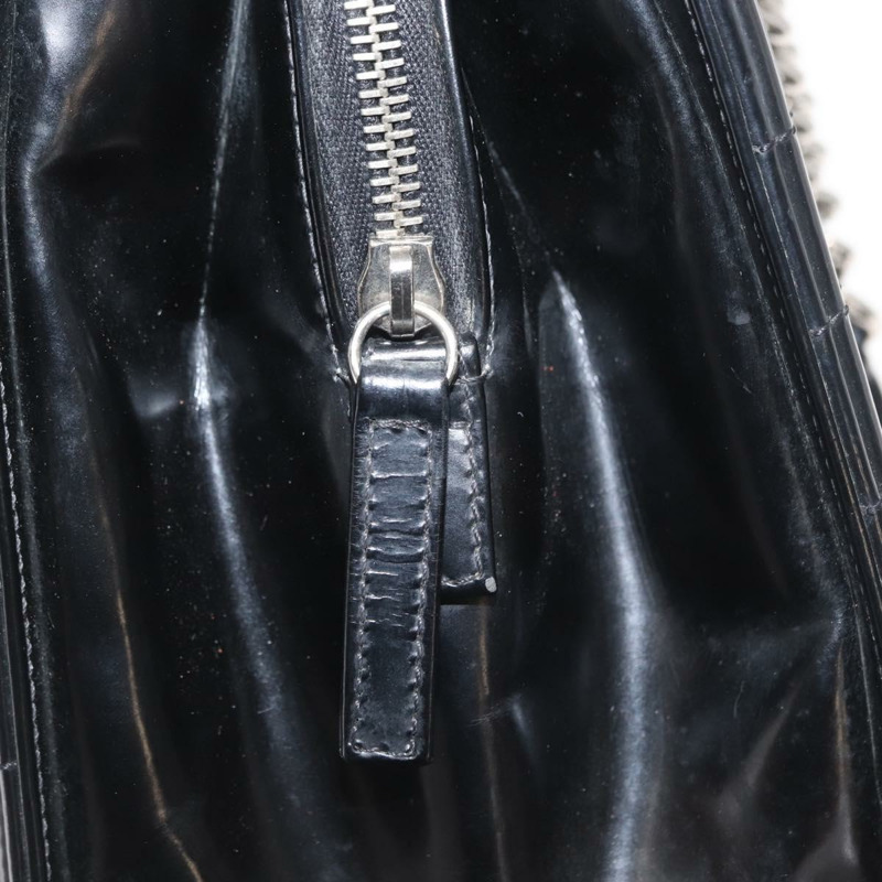 【日本直送】香奈兒 Boy Chanel 鏈條肩背包 皮革 黑色 銀色 CC Auth bs31910-26