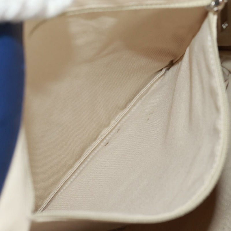 【日本直送】香奈兒 (CHANEL) 菱格紋鏈條肩背包,魚子醬紋皮革,藍色,銀色雙C標誌,正品編號 159037V-25