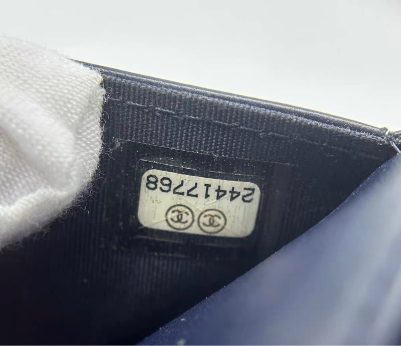 CHANEL 香奈兒 深海軍藍 菱格 WOC 鍊帶斜背包 17A 羊皮 金扣 流蘇-3