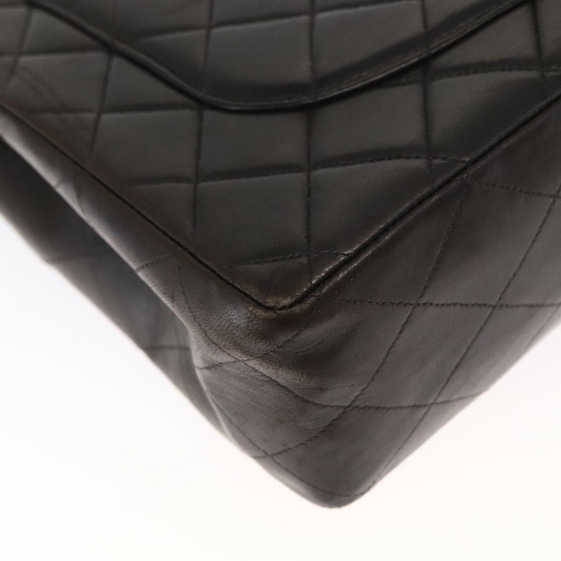 【日本直送】香奈兒 Matelasse 34 鏈條肩背包，羊皮材質，黑色，金色雙C標誌，正品編號 158867SAV-7