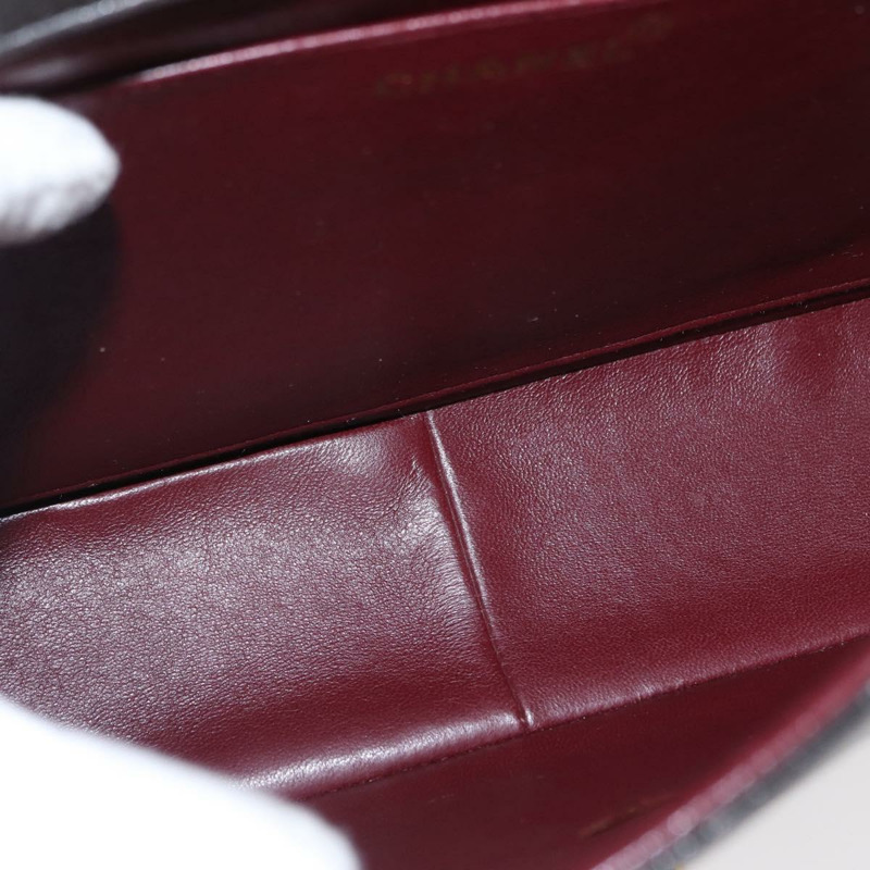 【日本直送】香奈兒 Matelasse 34 鏈條肩背包，羊皮材質，黑色，金色雙C標誌，正品編號 158867SAV-9