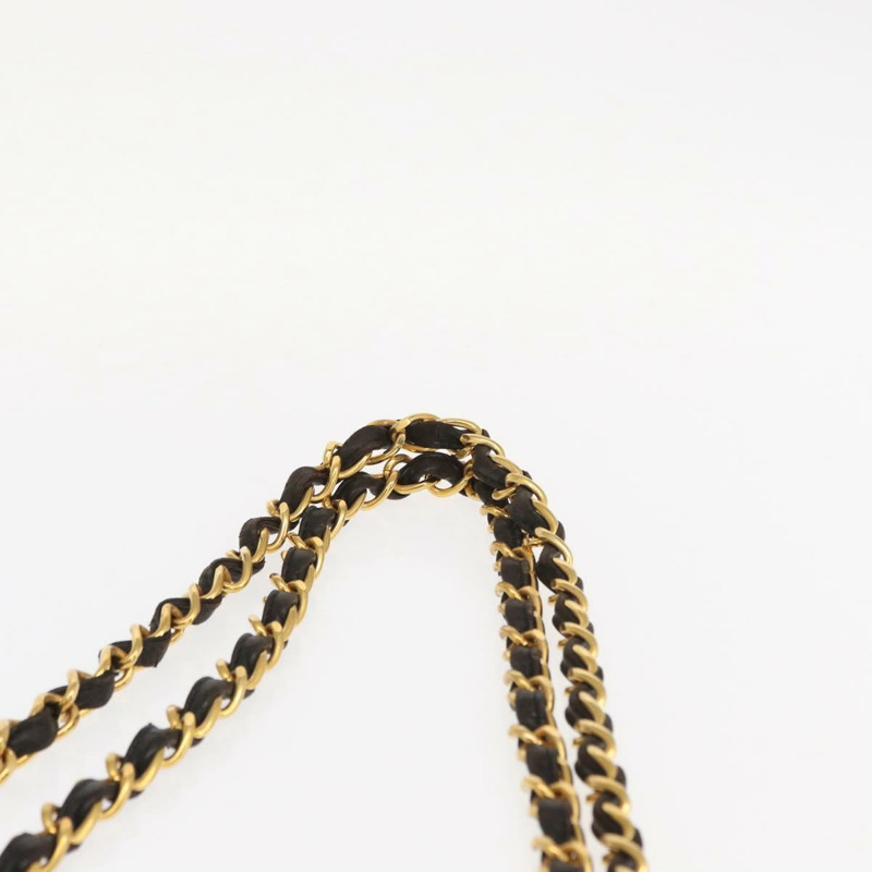 【日本直送】香奈兒 Matelasse 34 鏈條肩背包，羊皮材質，黑色，金色雙C標誌，正品編號 158867SAV-13