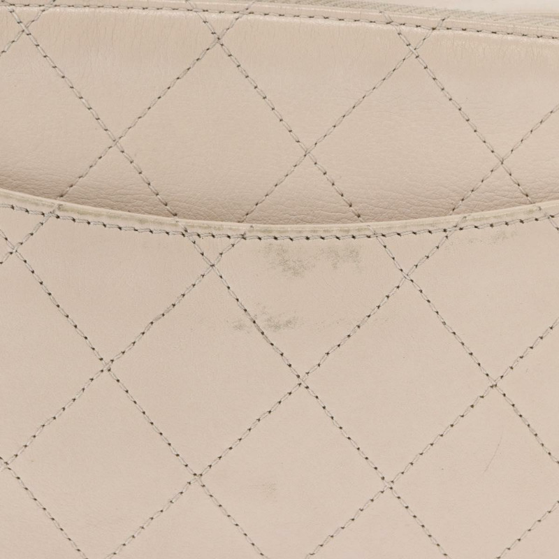 【日本直送】香奈兒 Bicolore 鏈條肩背包，米色皮革，金色 CC 標誌，正品 BA9466SAV-2