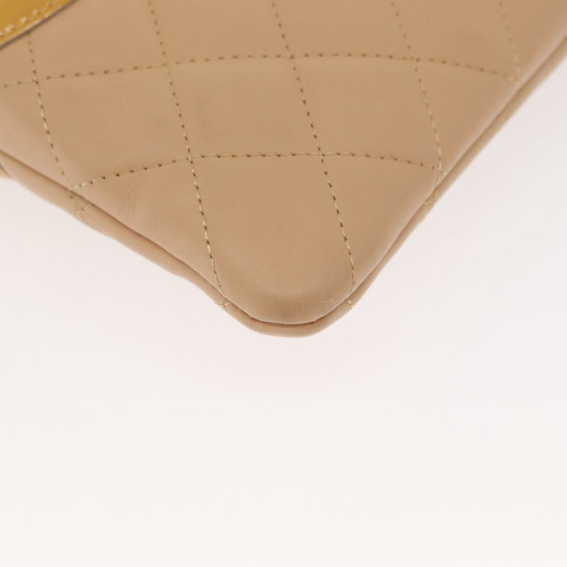 【日本直送】香奈兒 Cambon 系列絎縫托特包,小牛皮,米色,銀色 CC 標誌,正品編號 160890SAV-14