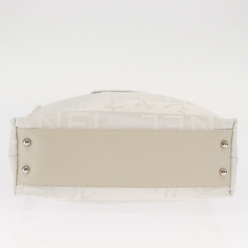 【日本直送】香奈兒 (CHANEL) 尼龍白色銀色雙C標誌鏈條單背包 Auth 159317SAM-4