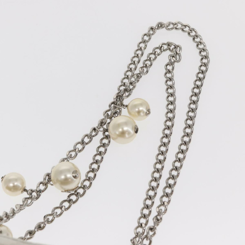 【日本直送】香奈兒 (CHANEL) 尼龍白色銀色雙C標誌鏈條單背包 Auth 159317SAM-13