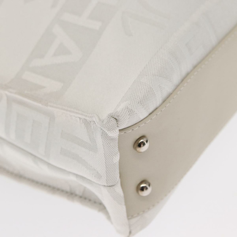 【日本直送】香奈兒 (CHANEL) 尼龍白色銀色雙C標誌鏈條單背包 Auth 159317SAM-14