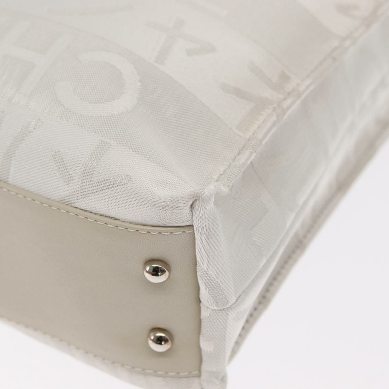 【日本直送】香奈兒 (CHANEL) 尼龍白色銀色雙C標誌鏈條單背包 Auth 159317SAM-17