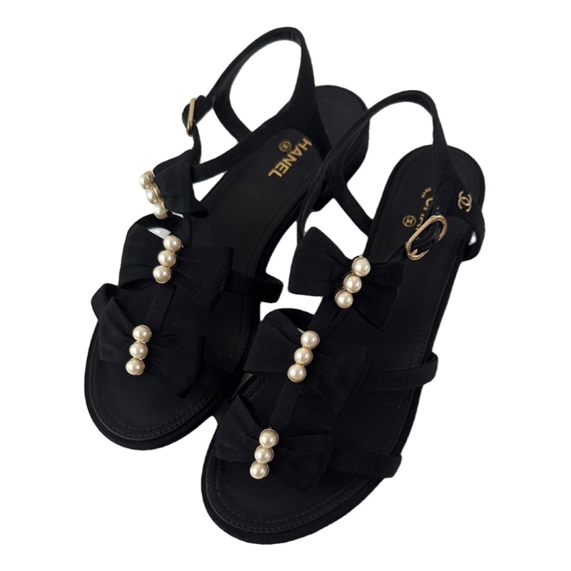 Chanel 黑色涼鞋-0