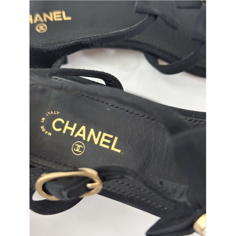 Chanel 黑色涼鞋-3