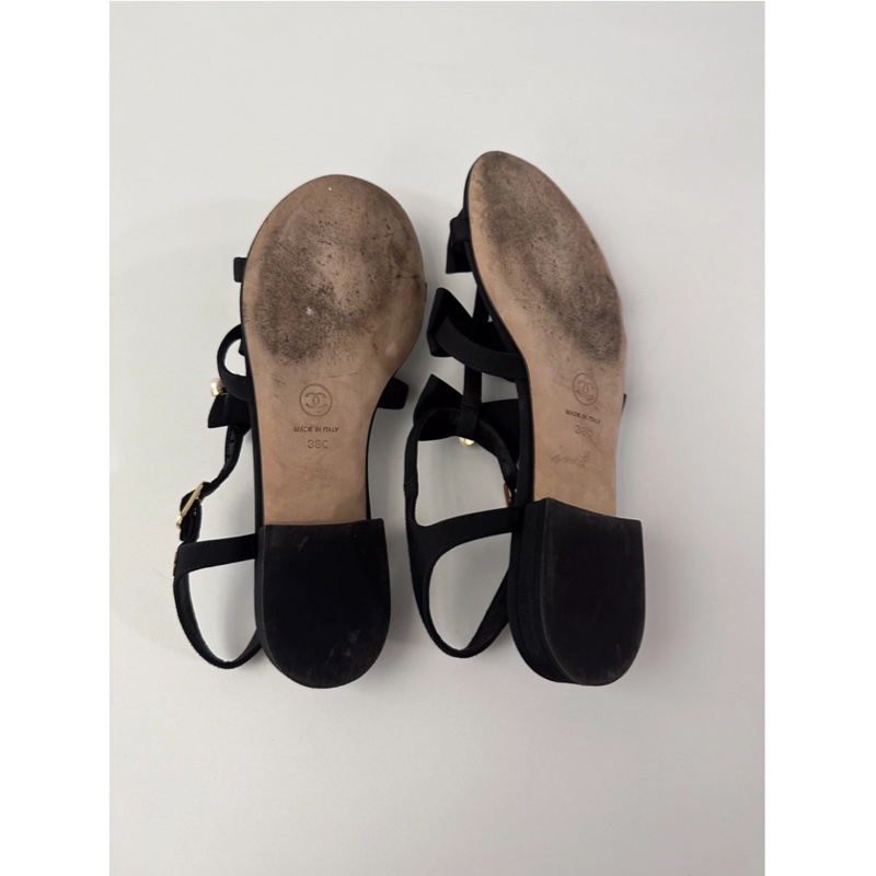 Chanel 黑色涼鞋-6
