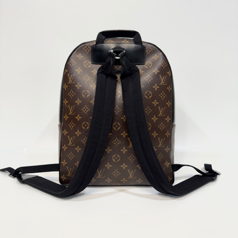 🧳路易威登後背包LV原花JOSH Macassar牛皮滾邊雙拉鍊後背包M41530-6