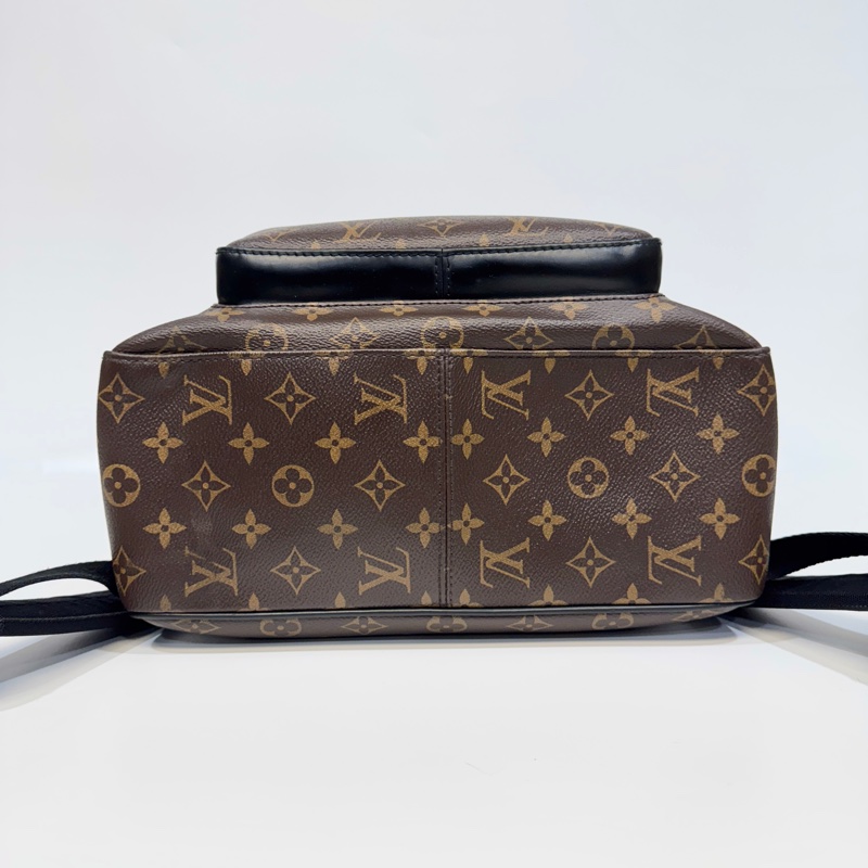 🧳路易威登後背包LV原花JOSH Macassar牛皮滾邊雙拉鍊後背包M41530-7