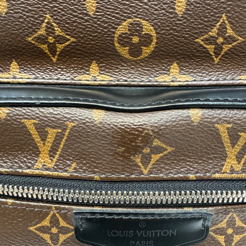 🧳路易威登後背包LV原花JOSH Macassar牛皮滾邊雙拉鍊後背包M41530-11