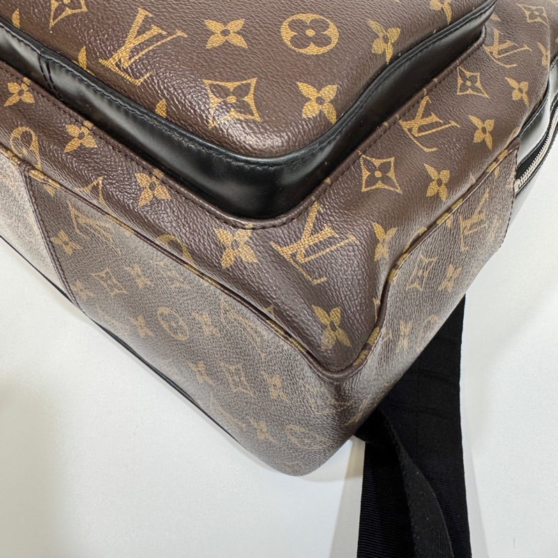 🧳路易威登後背包LV原花JOSH Macassar牛皮滾邊雙拉鍊後背包M41530-13