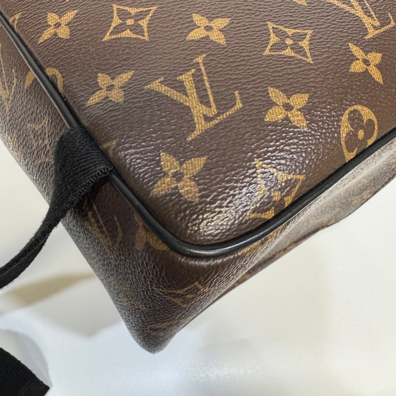 🧳路易威登後背包LV原花JOSH Macassar牛皮滾邊雙拉鍊後背包M41530-16