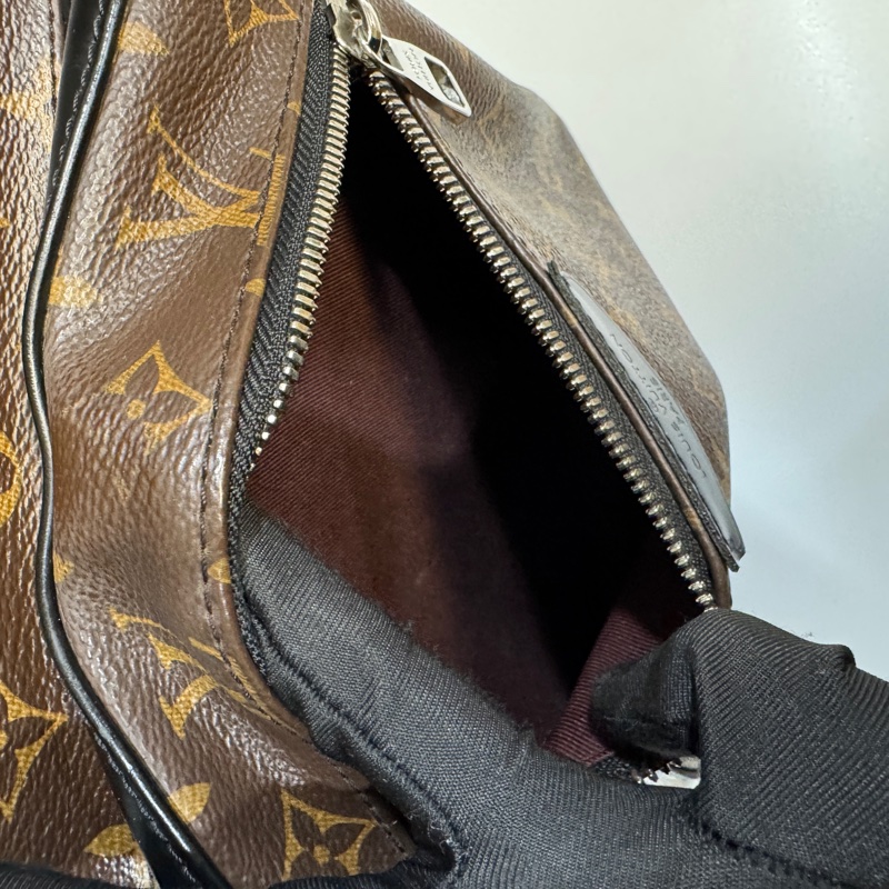 🧳路易威登後背包LV原花JOSH Macassar牛皮滾邊雙拉鍊後背包M41530-18