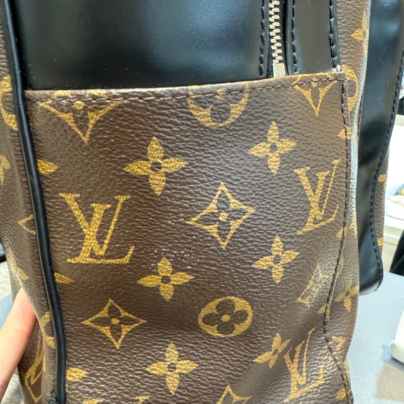 🧳路易威登後背包LV原花JOSH Macassar牛皮滾邊雙拉鍊後背包M41530-13