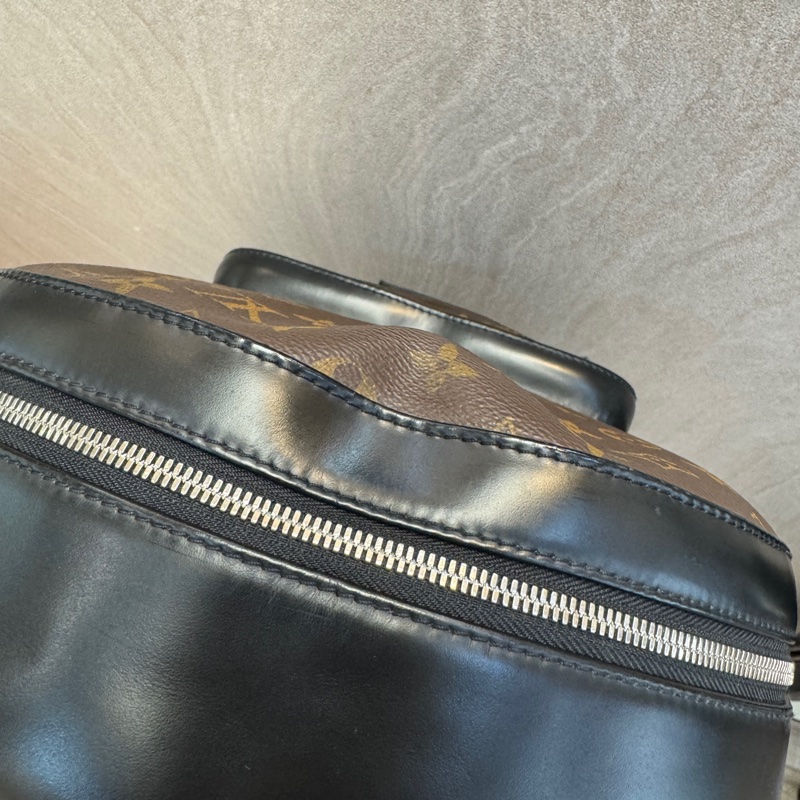 🧳路易威登後背包LV原花JOSH Macassar牛皮滾邊雙拉鍊後背包M41530-14