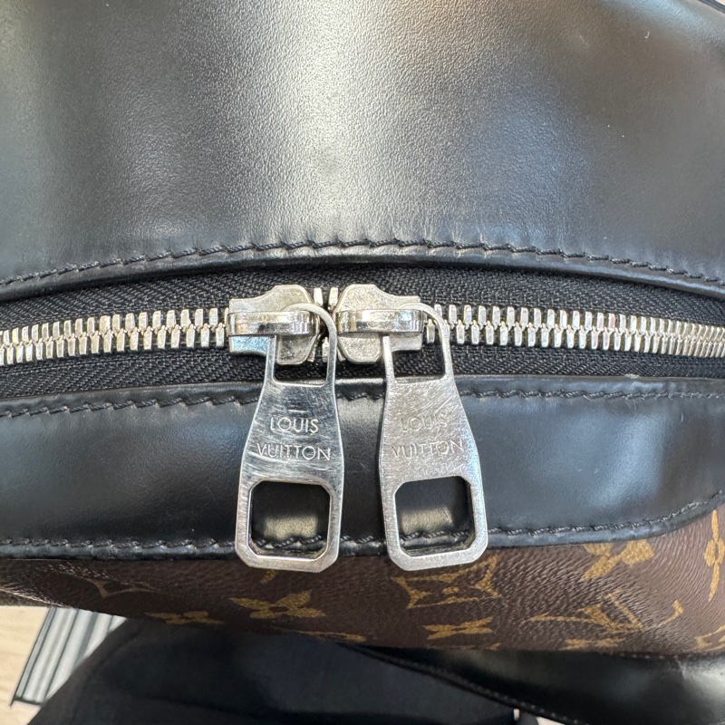 🧳路易威登後背包LV原花JOSH Macassar牛皮滾邊雙拉鍊後背包M41530-21