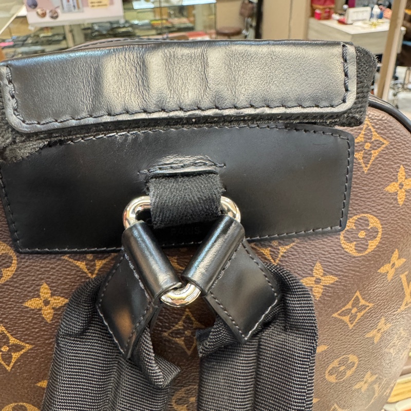 🧳路易威登後背包LV原花JOSH Macassar牛皮滾邊雙拉鍊後背包M41530-20