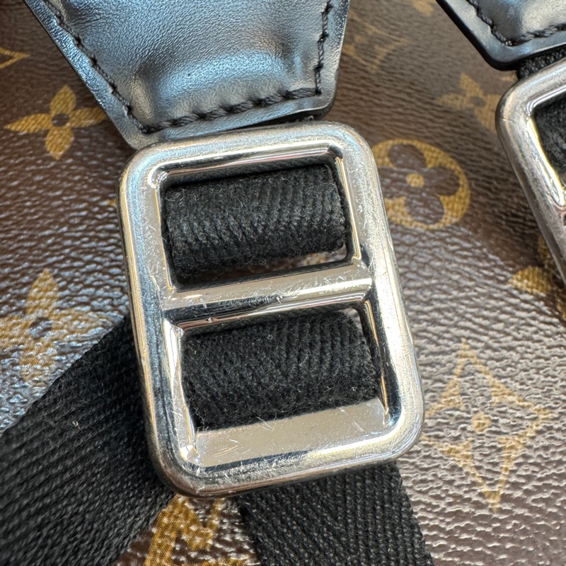 🧳路易威登後背包LV原花JOSH Macassar牛皮滾邊雙拉鍊後背包M41530-23