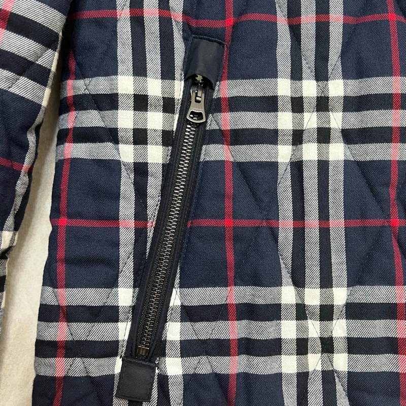 Burberry 絎縫格紋棉法蘭絨襯衫 藍色格紋-2