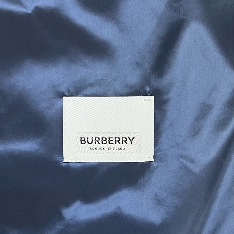 Burberry 絎縫格紋棉法蘭絨襯衫 藍色格紋-5