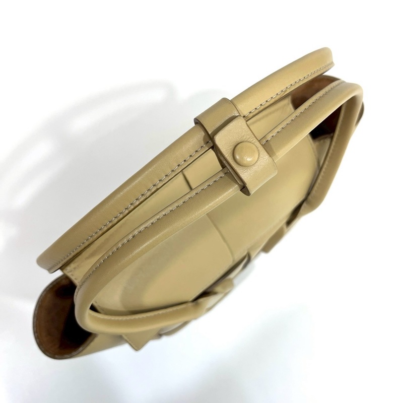 BV芥末黃小牛皮大編織ARCO 29手提側背包-20