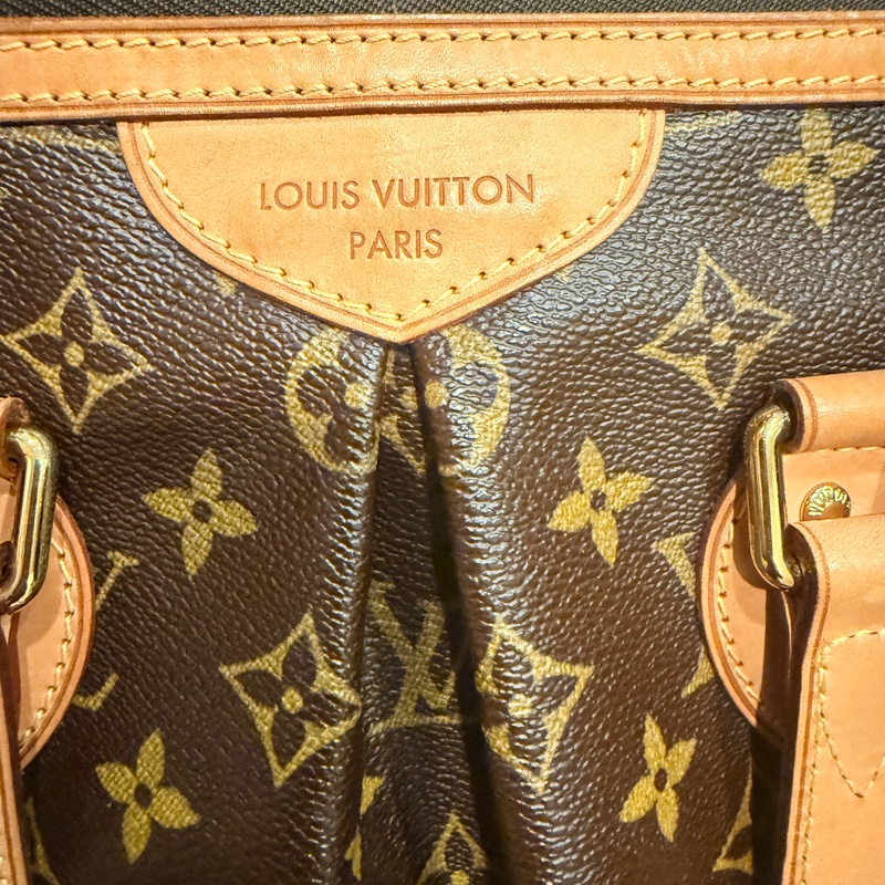 Louis Vuitton Palermo PM Monogram 帆布手提/肩背包。-5