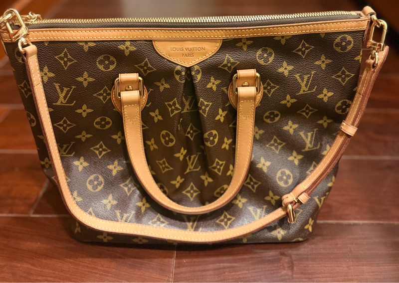 Louis Vuitton Palermo PM Monogram 帆布手提/肩背包。-10