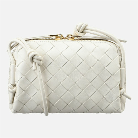 BOTTEGA VENETA Intrecciato 音樂會斜背包 白色 794258 VCPP1 9197