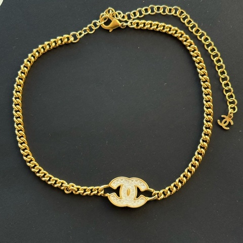 Chanel 香奈兒 24A超美 白色 琉璃菱格 項鏈 / 頸鏈